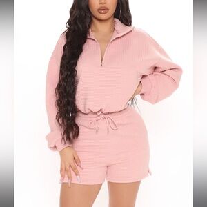 Fashion Nova cropped sweater with adjustable drawstring